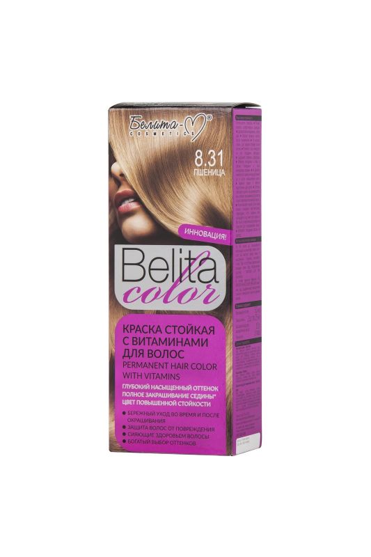 Belita M Permanent hair dye with vitamins 08.31. wheat